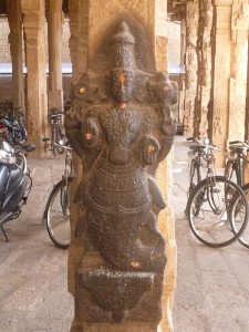 Vishnou, l'avatar du Poisson ou matsy avatara, représenté à Trichy